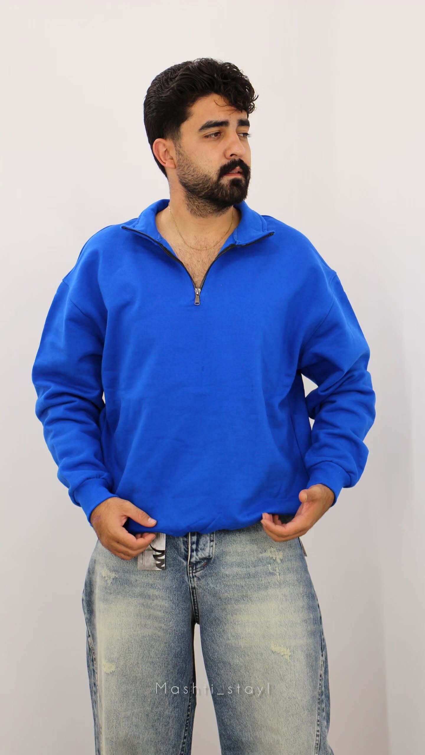 نیم زیپ سه نخ پنبه